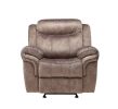 ACME Zubaida Glider Recliner, 2-Tone Chocolate Velvet 55022