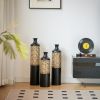 Floor Metal Vases Decorated White Metal vases Set of 3 gorgeous home decoration large glazed metal vases 20.8in/24.8in/28.7in height