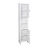 Bathroom Floor Storage Cabinet with 2 Doors Living Room Wooden Cabinet with 6 Shelves 15.75 x 11.81 x 66.93 inch