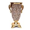 Ambrose Chrome Plated Crystal Embellished Ceramic Vase